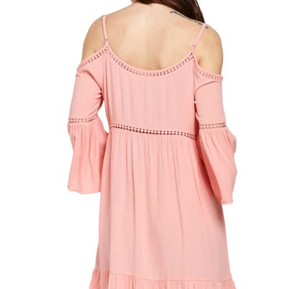 Soprano Cold Shoulder Dress in Pink - Picture 2 of 8
